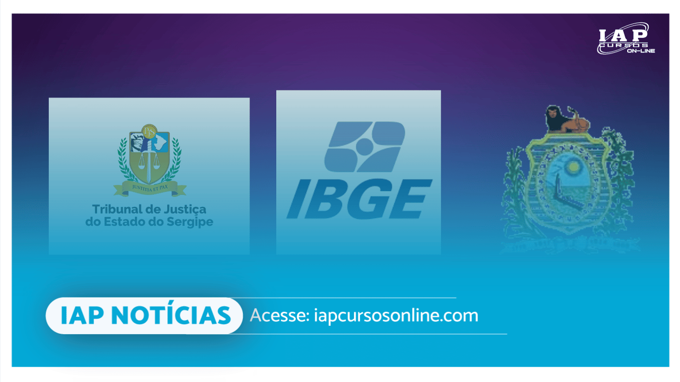 Banner de capa da notícia Concurso TJ SE, IBGE e Guarda de São João-PE: saiba os detalhes dos certames! Turmas online disponíveis amanhã