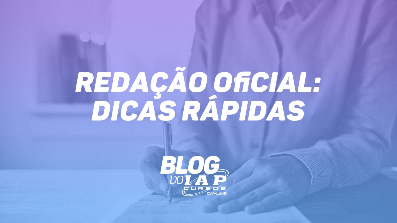 Banner de capa da notícia REDAÇÃO OFICIAL: DICAS RÁPIDAS 