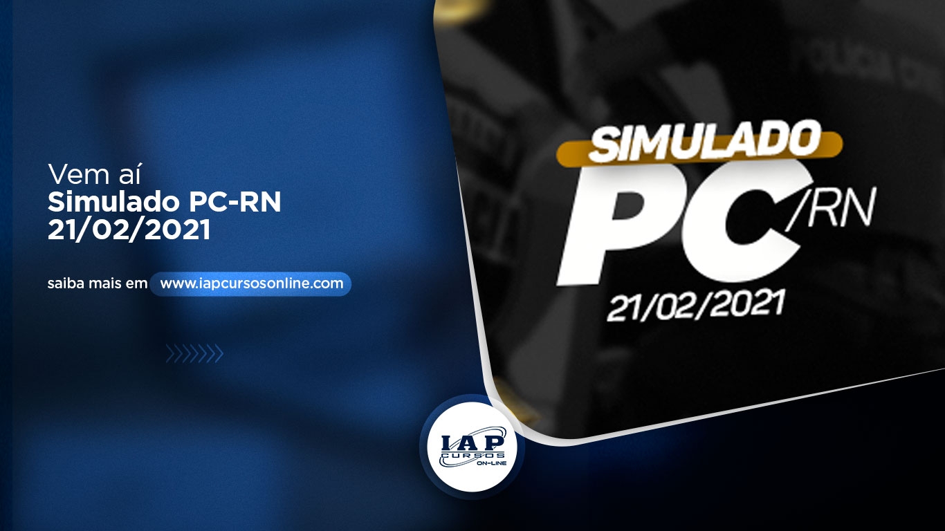 Banner de capa da notícia Simulado PC-RN: Edital publicado! 