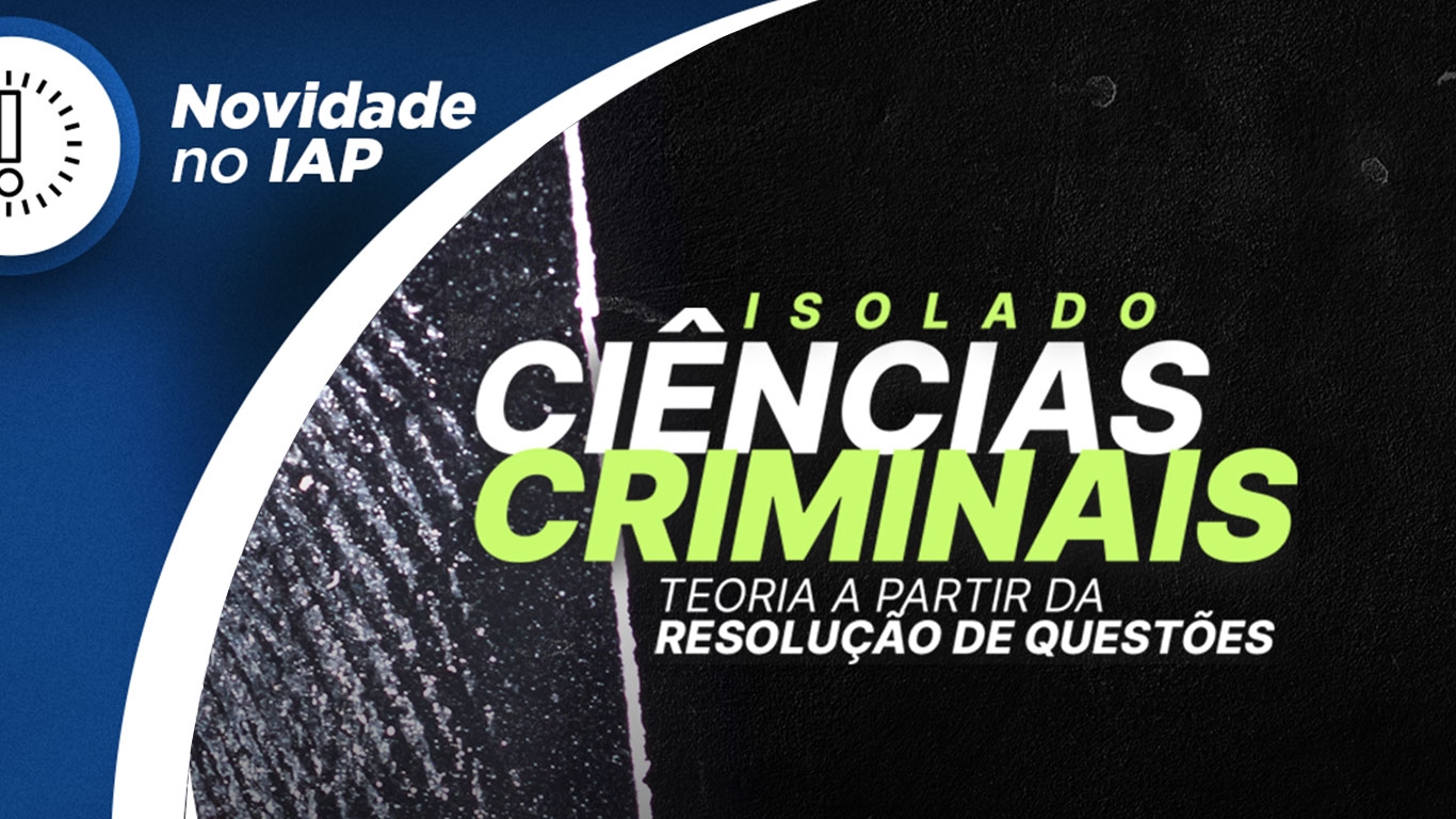 Banner de capa da notícia Lançamento: Isolado de Ciências Criminais