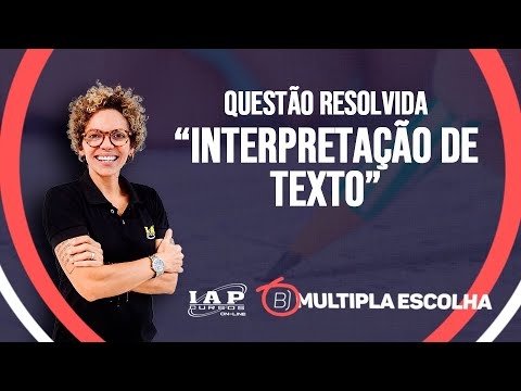 Banner de capa do material gratuito QUESTÃO: Interpretação de texto | Múltipla Escolha