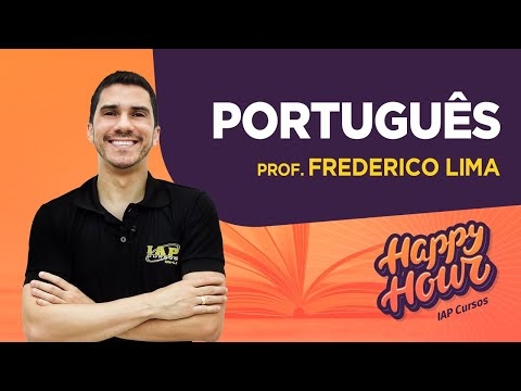 Banner de capa do material gratuito Happy Hour | Português com Prof. Frederico Lima