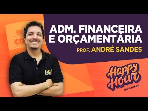 Banner de capa do material gratuito Administração Financeira e Orçamentária | Happy Hour