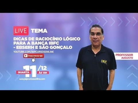 Banner de capa do material gratuito LIVE: DICAS DE RACIOCÍNIO LÓGICO PARA A BANCA IBFC