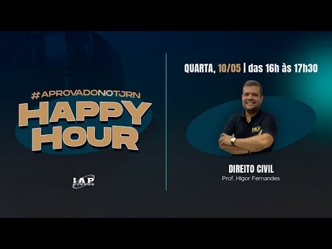 Banner de capa do material gratuito LIVE: HAPPY HOUR - DIREITO CIVIL - HIGOR FERNANDES