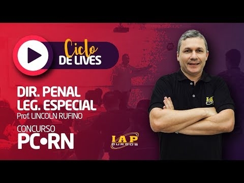 Banner de capa do material gratuito LIVE: DIREITO PENAL E LEGISLAÇÃO ESPECIAL PARA O CONCURSO DA PC.RN