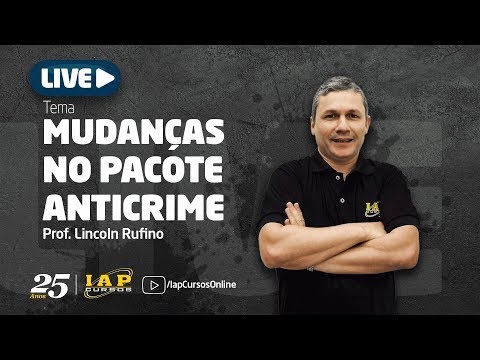 Banner de capa do material gratuito LIVE: MUDANÇAS NO PACOTE ANTICRIME