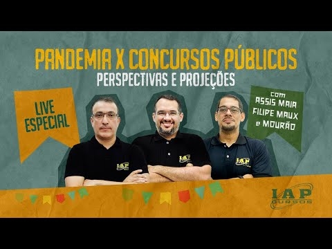 Banner de capa do material gratuito LIVE: PANDEMIA X CONCURSO PÚBLICO - PERSPECTIVA E PROJEÇÕES.