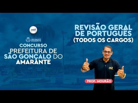 Banner de capa do material gratuito LIVE: REVISÃO FINAL DE PORTUGUÊS PARA O CONCURSO DE SÃO GONÇALO.