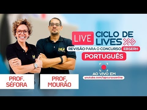 Banner de capa do material gratuito LIVE EBSERH - PORTUGUÊS - MOURÃO E SÉFORA