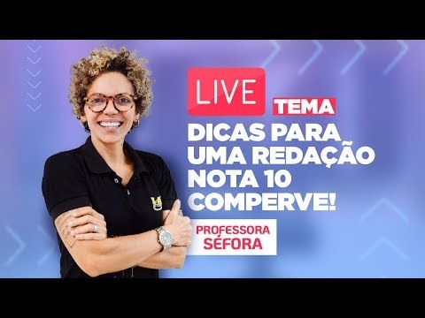 Banner de capa do material gratuito LIVE: DICAS PARA UMA REDAÇÃO NOTA 10!