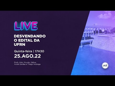 Banner de capa do material gratuito LIVE: DESVENDANDO O EDITAL DA UFRN.