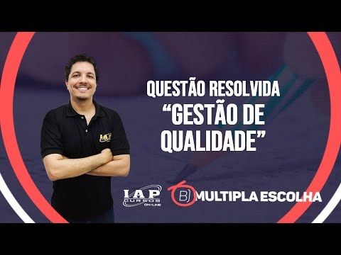 Banner de capa do material gratuito QUESTÃO: Gestão de Qualidade | Múltipla Escolha