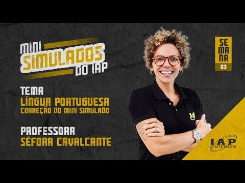 Banner de capa do material gratuito LIVE: LÍNGUA PORTUGUESA - CORREÇÃO DA TERCEIRA SEMANA DO MINI SIMULADO