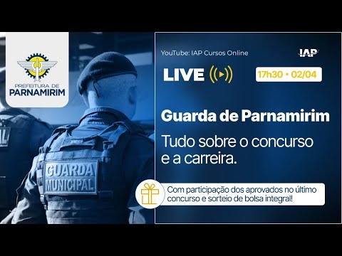 Banner de capa do material gratuito Guarda de Parnamirim: Tudo sobre o concurso e a carreira.