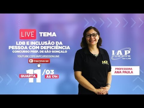 Banner de capa do material gratuito LIVE: LDB PARA O CONCURSO DE PROF. SÃO GONÇALO.