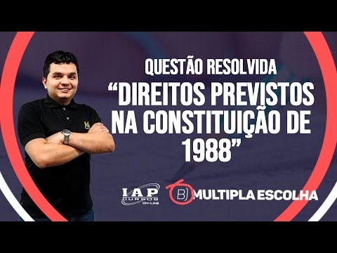 Banner de capa do material gratuito QUESTÃO: Direitos previstos na Constituição de 1988 | Múltipla Escolha