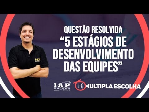 Banner de capa do material gratuito QUESTÃO: Os 5 estágios de DESENVOLVIMENTO das EQUIPES | Múltipla Escolha