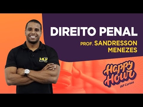 Banner de capa do material gratuito Happy Hour | Direito Penal com Prof. Sandresson Menezes 30/01/19