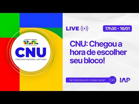 Banner de capa do material gratuito CNU: Chegou a hora de escolher seu bloco! (Concurso Nacional Unificado)