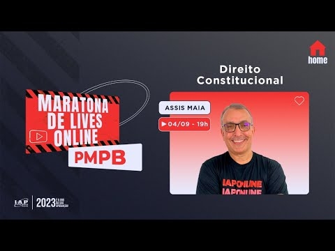 Banner de capa do material gratuito MARATONA DE LIVES PMPB - DIREITO CONSTITUCIONAL - ASSIS MAIA.