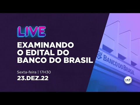 Banner de capa do material gratuito LIVE: EXAMINANDO O EDITAL DO BANCO DO BRASIL 2022