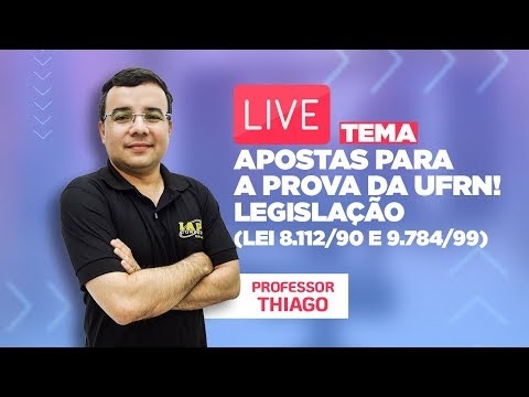 Banner de capa do material gratuito  LIVE: APOSTA PARA A PROVA DA UFRN! (LEGISLAÇÃO)