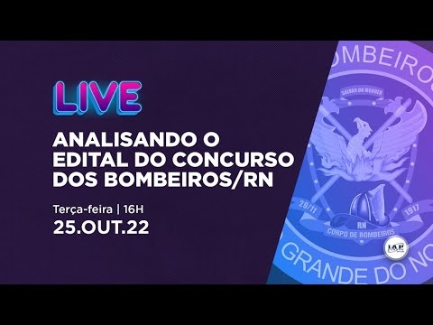 Banner de capa do material gratuito LIVE: ANALISANDO O EDITAL DO CONCURSO DOS BOMBEIROS/RN