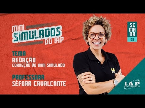 Banner de capa do material gratuito LIVE: PORTUGUÊS - CORREÇÃO DA SEMANA 5 DE MINI SIMULADO.