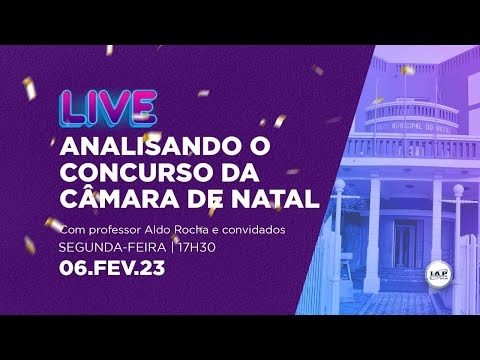 Banner de capa do material gratuito LIVE: ANALISANDO O CONCURSO DA CÂMARA DE NATAL