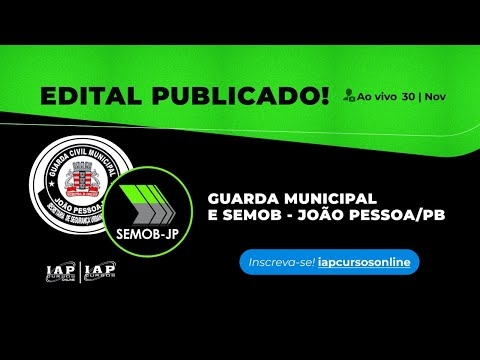 Banner de capa do material gratuito GUARDA MUNICIPAL E SEMOB - JOÃO PESSOA / PB - PONTOS-CHAVE DO EDITAL