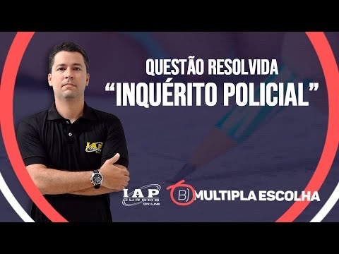 Banner de capa do material gratuito QUESTÃO: Inquérito Policial | Múltipla Escolha