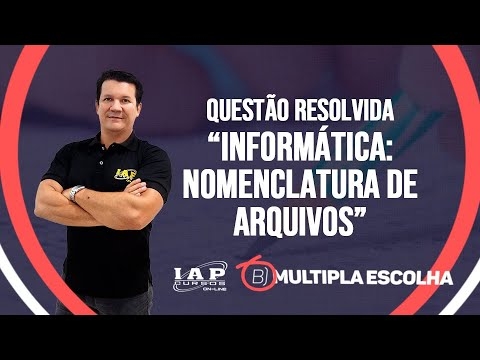 Banner de capa do material gratuito QUESTÃO: INFORMÁTICA: NOMENCLATURA e ARQUIVO | Múltipla Escolha