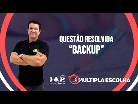 Banner de capa do material gratuito QUESTÃO: Informátoca - Backup | Múltipla Escolha