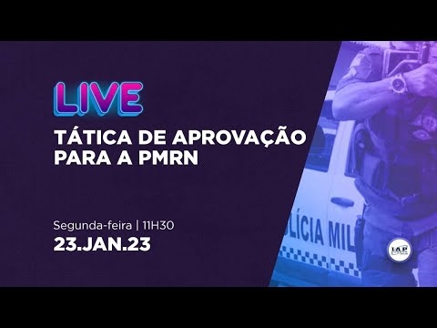 Banner de capa do material gratuito LIVE: TÁTICA DE APROVAÇÃO PARA A PMRN.