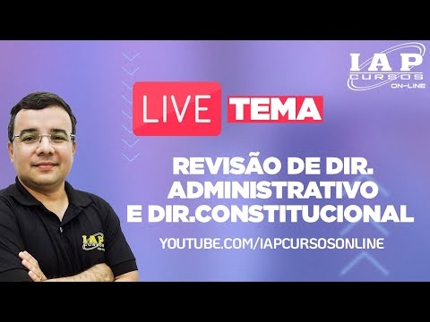 Banner de capa do material gratuito LIVE: REVISÃO FINAL DE DIREITO CONSTITUCIONAL E ADMINISTRATIVO