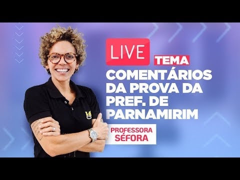 Banner de capa do material gratuito LIVE: COMENTÁRIOS DA PROVA DA PREFEITURA DE PARNAMIRIM 2019